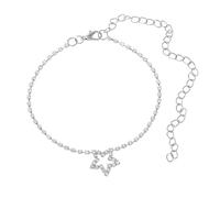 WBDWWTD Ankle Bracelet Women Silver/Gold, Cubic Zirconia Tennis Chain with Star Womens Anklet Jewelry 23+10cm