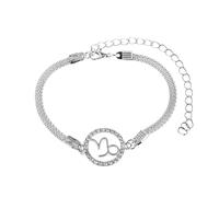WBDWWTD Anklets for Women Silver/Gold, Capricorn with Cubic Zirconia Foot Jewelry Anklet 20+9.5cm