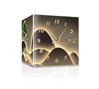 WBDWWTD Back with A Back Corner Clock Living Room Wall Clock Sensory Luminous Corner Clock No Punch(30 * 30 * 30cm)