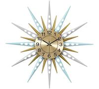 WBDWWTD Battery Operated 20 Inch Nordic Art Metal Wall Clock, Silent Hollow-Carved Decorative Quartz Clock, Office Porch Living Room Bedroom