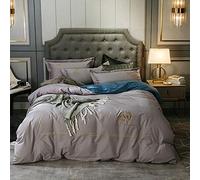 WBDWWTD Bedding Set King Size Orange, 100% Cotton Double Duvet Covers Set, Double Duvet Cover Set Bedding Set Double Bed 4 Pcs Quilt Cover Sets Flat Sheet Twin Double Size Soft Warm Flannel