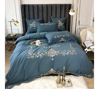 WBDWWTD Bedding Set King Size White Cotton, Duvet Covers Double Bed, Duvet Covers Bedding Sets Duvet Cover Sheet Pillowcases King Size Double Bed Twin 4pcs Cotton Luxury