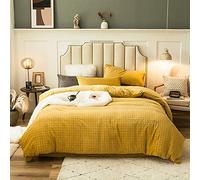 WBDWWTD Bedding Sets Double Bed Grey, Double Duvet Covers Set Pink, Duvet Cover Set Bedding Set with Fitted Sheet Quilt Cover Sets Pillowcase Winter Double Bed Houndstooth Flannel Twin King Size