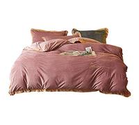 WBDWWTD Bedding Sets King Size Blue, Double Duvet Covers Set Red, Winter Duvet Cover Set, Bedding Set Double Bed Double Duvet Cover Set Quilt Cover Sets Flat Sheet Soft Warm Flannel Twin