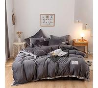 WBDWWTD Beige King Size Bedding Sets, Double Duvet Covers Set with Fitted Sheet, Winter Duvet Cover Set, Double Duvet Cover Set Bedding Set Double Bed Quilt Cover Sets Soft Warm Flannel Twin Size