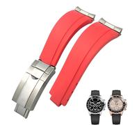WBDWWTD BHOLSA 20mm 21mm Rubber Short Buckle Watchband Fit for Role OYSTERFLEX Yacht Master Small Wrist Silicone Strap
