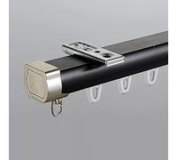 WBDWWTD Black Curtain Track 6ft 7ft 8ft 10ft 12ft 14ft 16ft 20ft 30ft, Heavy Duty Drapery Rod with Hooks and All Accessories for Bund Bed,