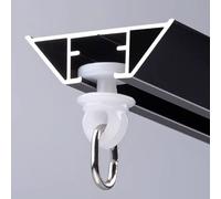 WBDWWTD Black Curtain Track for Ceiling or Wall Mount, 4 to 33ft Long Easy to Install Smooth Sliding Curtain Rail, Commercial Heavy Duty A