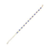 WBDWWTD Blue Eyes Bracelet Jewelry Wristbands for Men Mens Beaded Evil Eye Charm Bracelets Creative Wristband Black Metals (Zinc