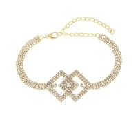 WBDWWTD Bracelet for Women Silver/Gold, Tennis Chain with Cubic Zirconia Womens Anklet Jewelry 22.4+10cm