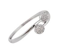 WBDWWTD Bracelets Pearl Rhinestones Bracelts Bangles for Womens Women Double Pearls Crosses Opening Cuff Bracelet Miss To Open