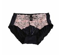 WBDWWTD Bragas para niñas, Lindas Bragas con Lazo, Ropa Interior, Tangas elásticas Suaves, Bragas Completas de Encaje Floral para Mujeres, Pantalones japoneses de Lolita para Adolescentes, lencería