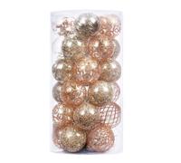 WBDWWTD Christmas Balls for Tree Christmas Ornaments 30pcs Christmas Tree Ornaments Set Shatterproof Clear Plastic Decoration Ornaments For Xmas Holiday Party Decor Christmas Ornaments Balls (Colo