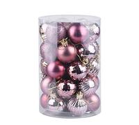 WBDWWTD Christmas Balls Home Xmas Tree Wreath 12/34PCS 40mm 60mmChristmas Tree Decor Glitter Gold Silver Plastic Hanging Pendant Decorations (Size J) (Q Other)