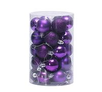 WBDWWTD Christmas Balls Home Xmas Tree Wreath 12/34PCS 40mm 60mmChristmas Tree Decor Glitter Gold Silver Plastic Hanging Pendant Decorations (Size J) (O Other)