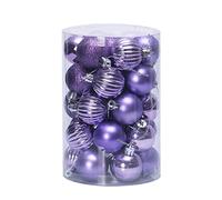 WBDWWTD Christmas Balls Home Xmas Tree Wreath 12/34PCS 40mm 60mmChristmas Tree Decor Glitter Gold Silver Plastic Hanging Pendant Decorations (Size J) (I Other)