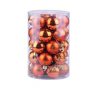 WBDWWTD Christmas Balls Home Xmas Tree Wreath 12/34PCS 40mm 60mmChristmas Tree Decor Glitter Gold Silver Plastic Hanging Pendant Decorations (Size J) (H Other)