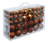 WBDWWTD Christmas Balls Xmas Decorations Hanging Tree Pendants New Year Party Ornament Decor Foam Balls 100pcs Christmas Ornaments Hang Balls (Color : Black) (Brown)