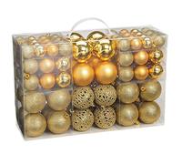 WBDWWTD Christmas Balls Xmas Decorations Hanging Tree Pendants New Year Party Ornament Decor Foam Balls 100pcs Christmas Ornaments Hang Balls (Color : Black) (Gold)