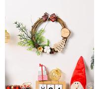 WBDWWTD Christmas Garland Artificial Pinecone Red Berry Hanging Ornaments Front Door Wall Decorations Tree Wreath-C