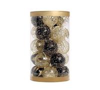 WBDWWTD Christmas Ornaments, 25Pcs/Box Shining Christmas Tree Balls Ornaments for Wall Windows Door Shatterproof PVC Black Gold Hanging Decorative Balls Holiday Decor (Red 6cm)