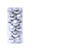 WBDWWTD Christmas Ornaments, Christmas Ornaments Set Shatterproof 3 Classic Finishes Christmas Balls 24pcs for Xmas Tree with Hanging Decor Multi Color Holiday Decor (Size : 8cm, Color : Red) (SIL