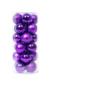 WBDWWTD Christmas Ornaments, Christmas Ornaments Set Shatterproof 3 Classic Finishes Christmas Balls 24pcs for Xmas Tree with Hanging Decor Multi Color Holiday Decor (Size : 8cm, Color : Red) (Pur