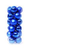 WBDWWTD Christmas Ornaments, Christmas Ornaments Set Shatterproof 3 Classic Finishes Christmas Balls 24pcs for Xmas Tree with Hanging Decor Multi Color Holiday Decor (Size : 8cm, Color : Red) (BLU