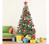 WBDWWTD Christmas Tree, 1.5M 4.9Ft Artificial Christmas Tree, Christmas Tree with Ornaments, Metal Stand