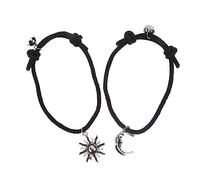 WBDWWTD Couple Magnet Woven Wrist Rope Adjustable Lovers Suction Bracelet Kit for Men and Women As Couples