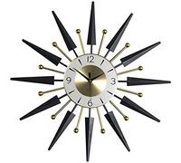 WBDWWTD Creative Art Silent Metal Wall Clock, Battery Operated Decorative Quartz Clock, for Living Room Bedroom Porch, 28 Inch,B