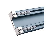 WBDWWTD Curtain Double Track, Aluminum Ceiling Track for Curtains, with Silent Pulleys, Heavy-Duty Curtain Rails System, for Bay Window, R