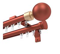 WBDWWTD Curtain Rail Double Curtain Track Wall Mounted, Decorative Bay Window Curtain Pole with Complete Kits, Home Balcony Living Ro