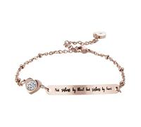 WBDWWTD Delicate Titanium Steel Bracelet Women Rose Gold Bangle Lettering Wrist Chain Fashion Friendship Jewelry for Daily Wear