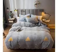 WBDWWTD Double Bed Duvet Covers Kids, Bedding Set King Size Floral, Bedding Set Duvet Cover Set with Fitted Sheet Winter Quilt Cover Sets Soft Warm Flannel Kids Single Twin King Double Size