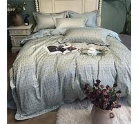 WBDWWTD Double Duvet Cover Set, Duvet Cover Set Bedding Set 100 Thread Count 100% Egyptian Cotton Double Queen Size 4 pcs, 1 Quilt Cover 220×240CM +1 Flat Sheet 245×270 CM+2 Pillowcases