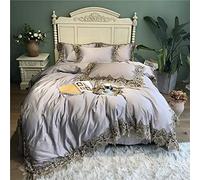 WBDWWTD Double Duvet Covers Set Cotton 100, Bedding Set 4 Pieces 100% Egyptian Long Staple Cotton Duvet Covers Bedding Set Blue, Include Quilt Cover 220×240CM +1 Flat Sheet 245×270 CM+2 Pillowcases