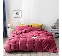 WBDWWTD Double Duvet Covers Set Pink, Bedding Sets King Size Beige, Double Duvet Covers Set Winter Bedding Set Quilt Cover Set with Fitted Sheet Pillowcases Soft Warm Flannel Twin King