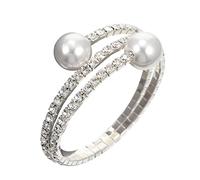 WBDWWTD Double Pearls Pearl Necklace Costume Bracelets for Rhinestone Statement Necklaces Decor Wrist Jewelry Women Bracelet