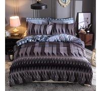 WBDWWTD Duvet Cover Double King Size Soft Microfiber Bedding 1 Quilt Cover with Zipper Closure + 2 Pillow Cases Super Soft Quilt Cover, Soft Microfiber Double Bedding Bed Set Gray