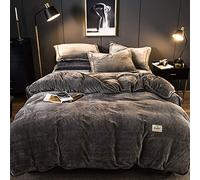 WBDWWTD Duvet Covers King Size Beds Pink, Bedding Set Double Size Grey, Bedding Set Sets Winter Soft Warm Smooth Flannel Duvet Cover Set Quilt Cover Flat Sheet Twin King Double Size Bed Adult Bedding