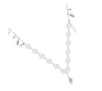 WBDWWTD Elegant Beach Foot Chain Women Ankle Jewelry Double Layer Spiral Iron Anklet Sea Snail Pattern