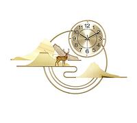 WBDWWTD European Iron Wall Clock Luxury Household Wall Clocks Mute Handmade Creative Clock (82 * 52cm)