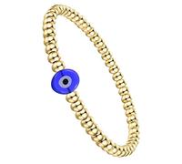 WBDWWTD Evil Gold Beaded Bracelet Women Blue Eye Charm Wristlet Bead Everyday Wear for Special Occasions