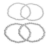 WBDWWTD Exquisite Beaded Stretch Ladies Silver Bracelet Style for Engagement Party