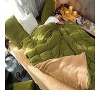 WBDWWTD Fleece Bedding Set King Size, Kids Double Duvet Covers Set, Winter Duvet Cover Set Bedding Set 4Pcs Cosy Thick Quilt Cover Sets Flat Sheet Twin Double King Bed Fleece Super Soft Warm