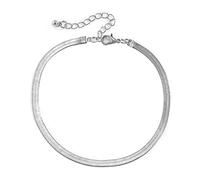 WBDWWTD Foot Silver, Anklet Gold Plated Snake Chain Ankle Bracelet for Women Jewelry 27CM