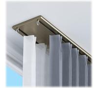 WBDWWTD Hidden Ceiling Double Curtain Rods Curtain Track Ceiling Mount Room Divider Curtain Rails with Silent Rollers Shower Curtain
