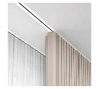 WBDWWTD Hidden Recessed Curtain Track Ceiling Mount, Space Saving Sliding Curtain Track System for Living Room Bedroom Hospital, Invisible