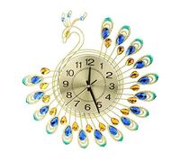 WBDWWTD Iron Wall Clock Large 3D Shape Non Ticking Silent Clock for Living Room Decor Non-Ticking Kitchen Wall Clocks